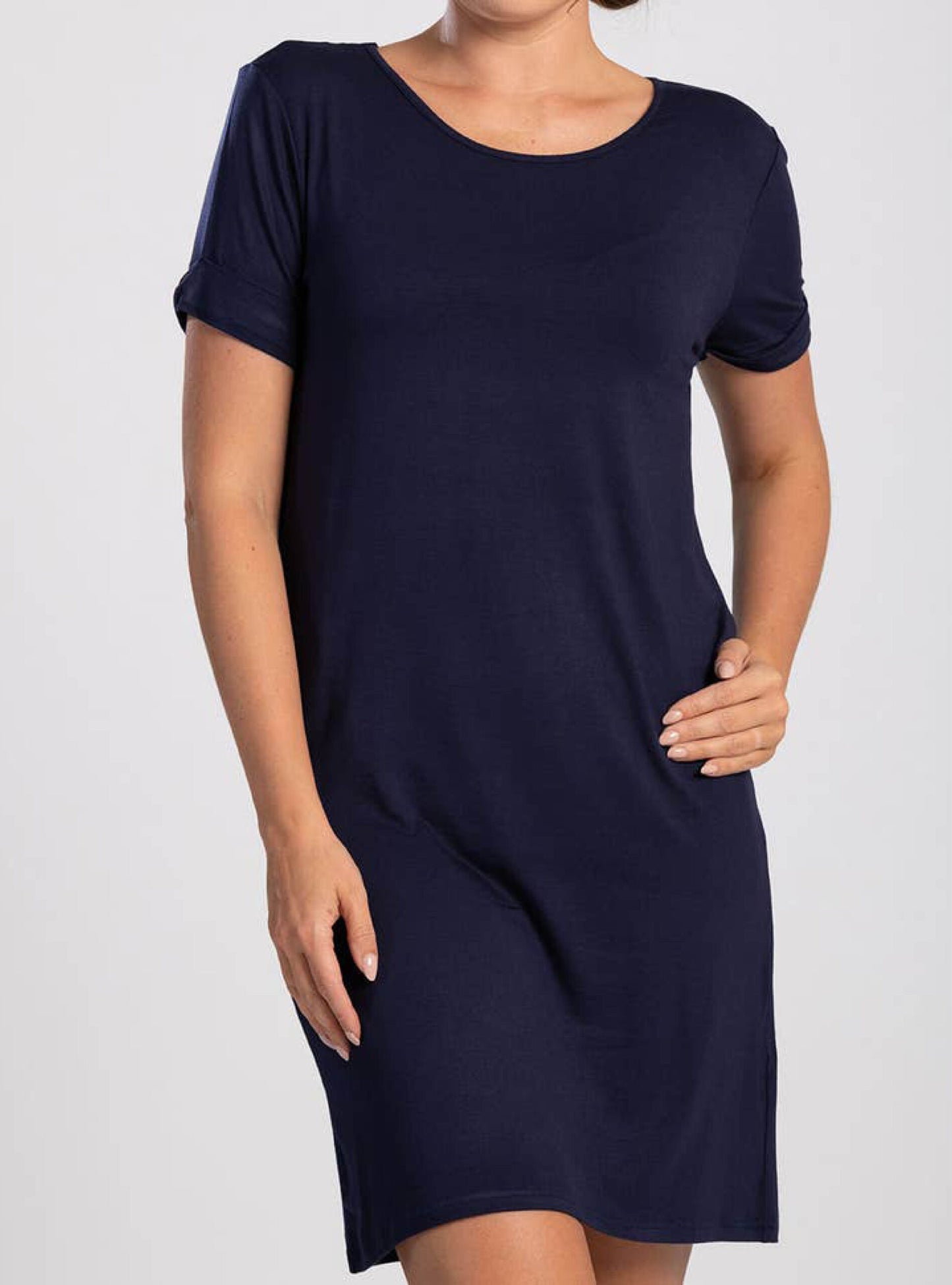 Navy T-Shirt Dress image 2