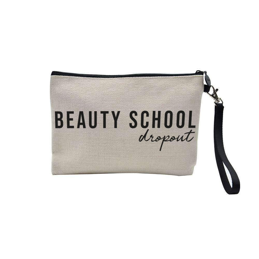 Beauty School drop out linen make-up bag image 0
