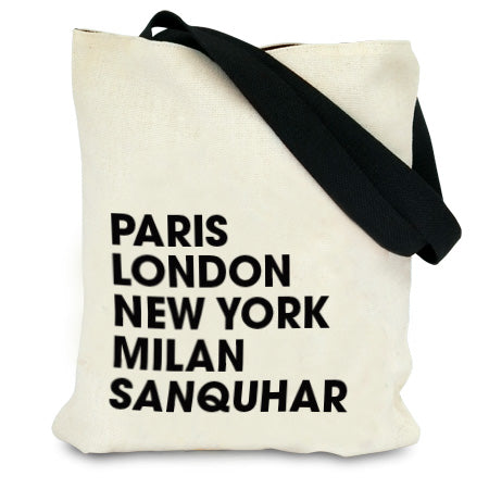 Been there, done that linen style tote bag