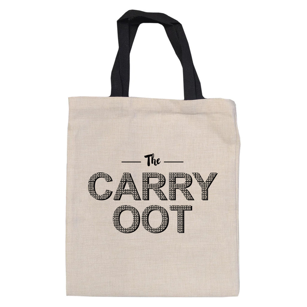 The carry oot linen style tote bag