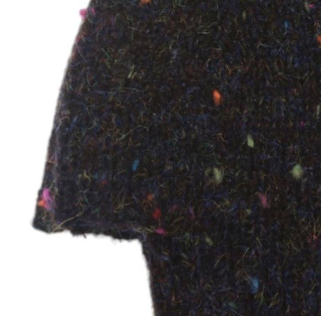 Black Speckle Cosy Fingerless Gloves