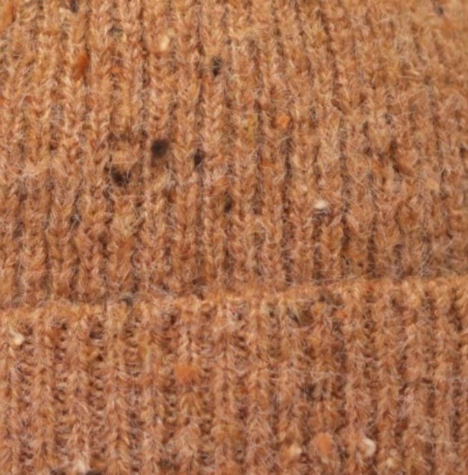 Camel Speckle Rib Bobble Hat