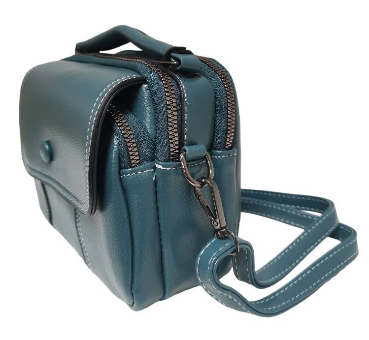 3 Compartments Satchel Bag Cross Body Bag