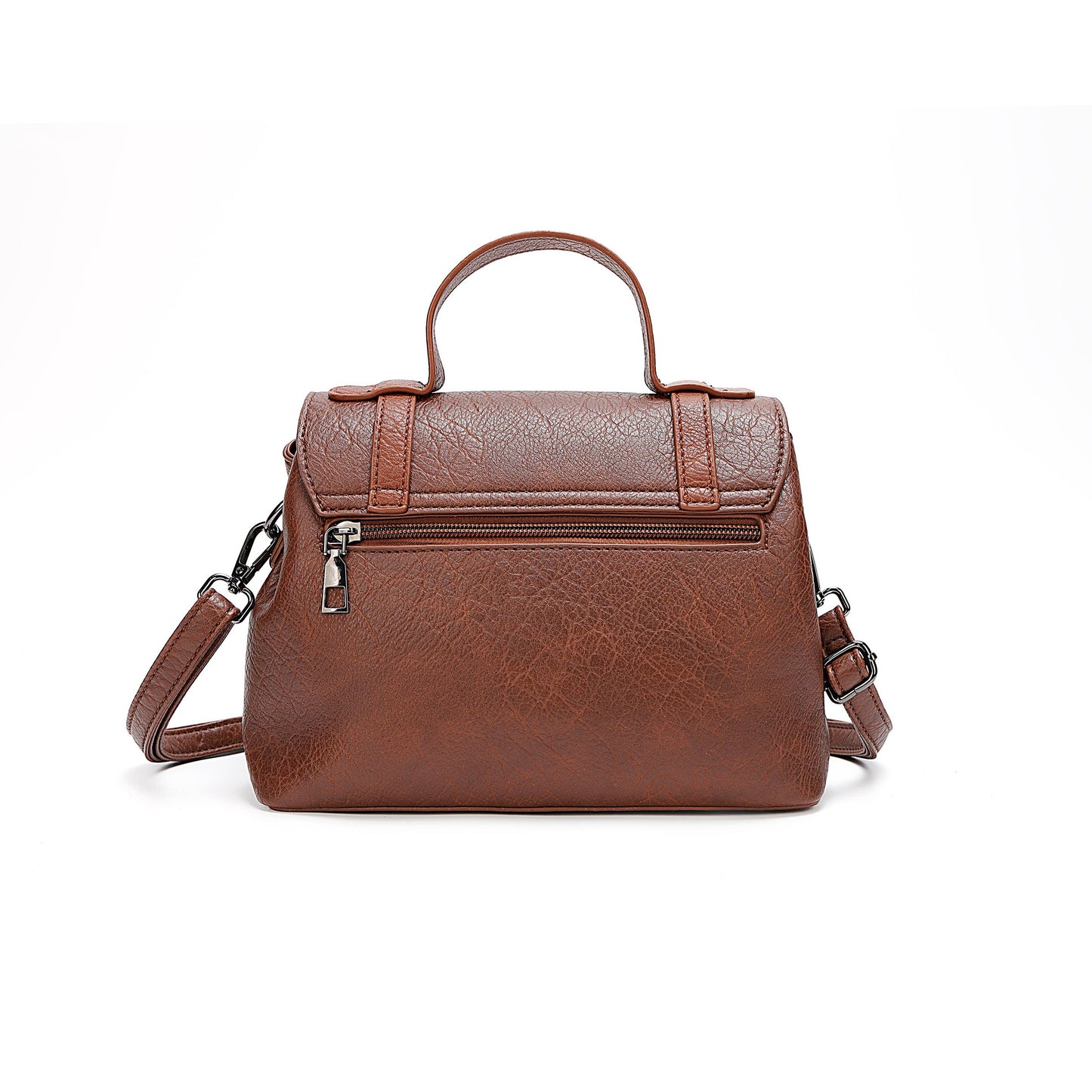 Two-toned Satchel Bag Brown