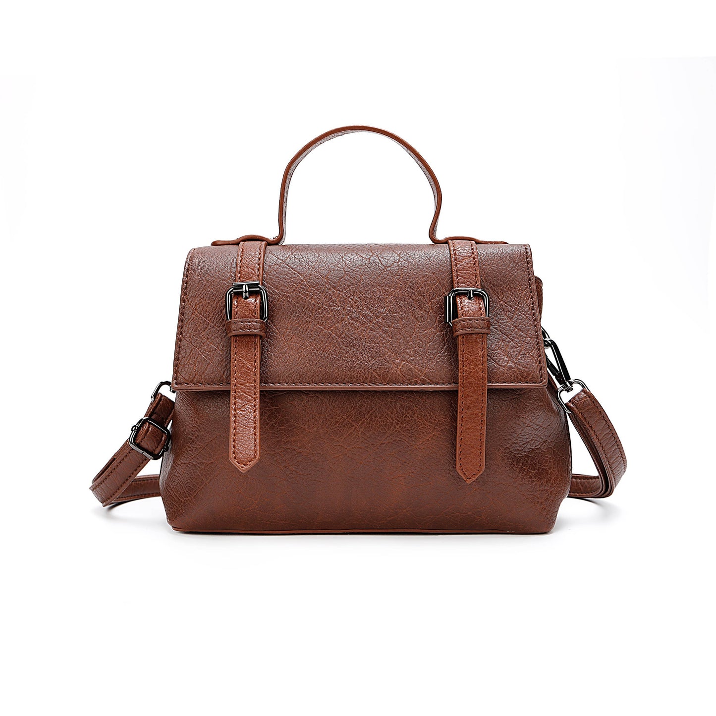 Two-toned Satchel Bag Brown