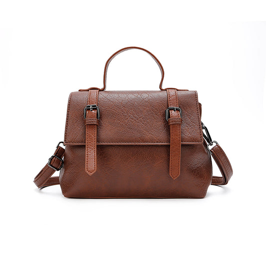 Two-toned Satchel Bag Brown