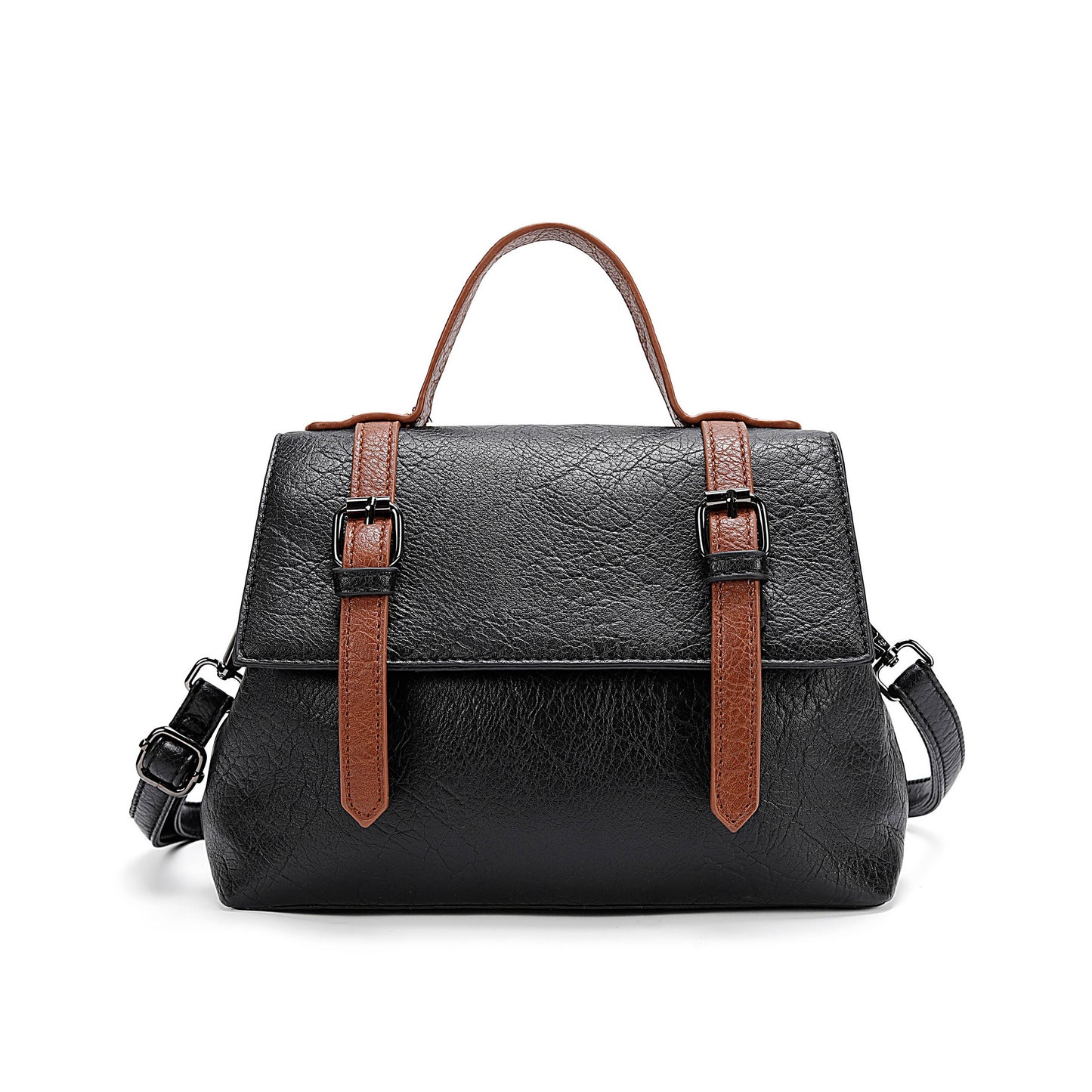 Two-toned Satchel Bag Black