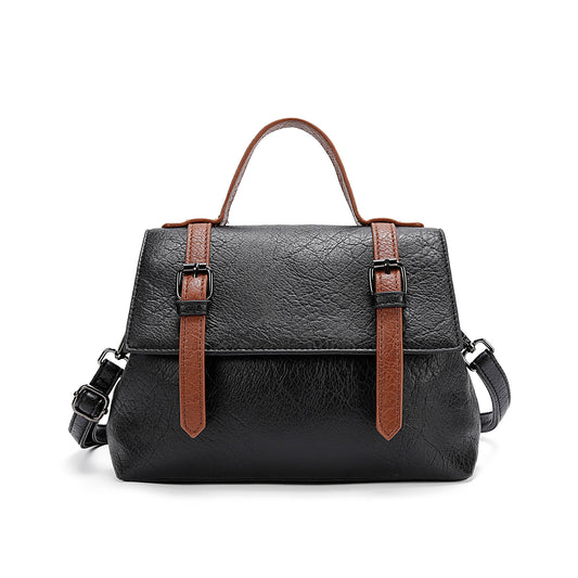 Two-toned Satchel Bag Black