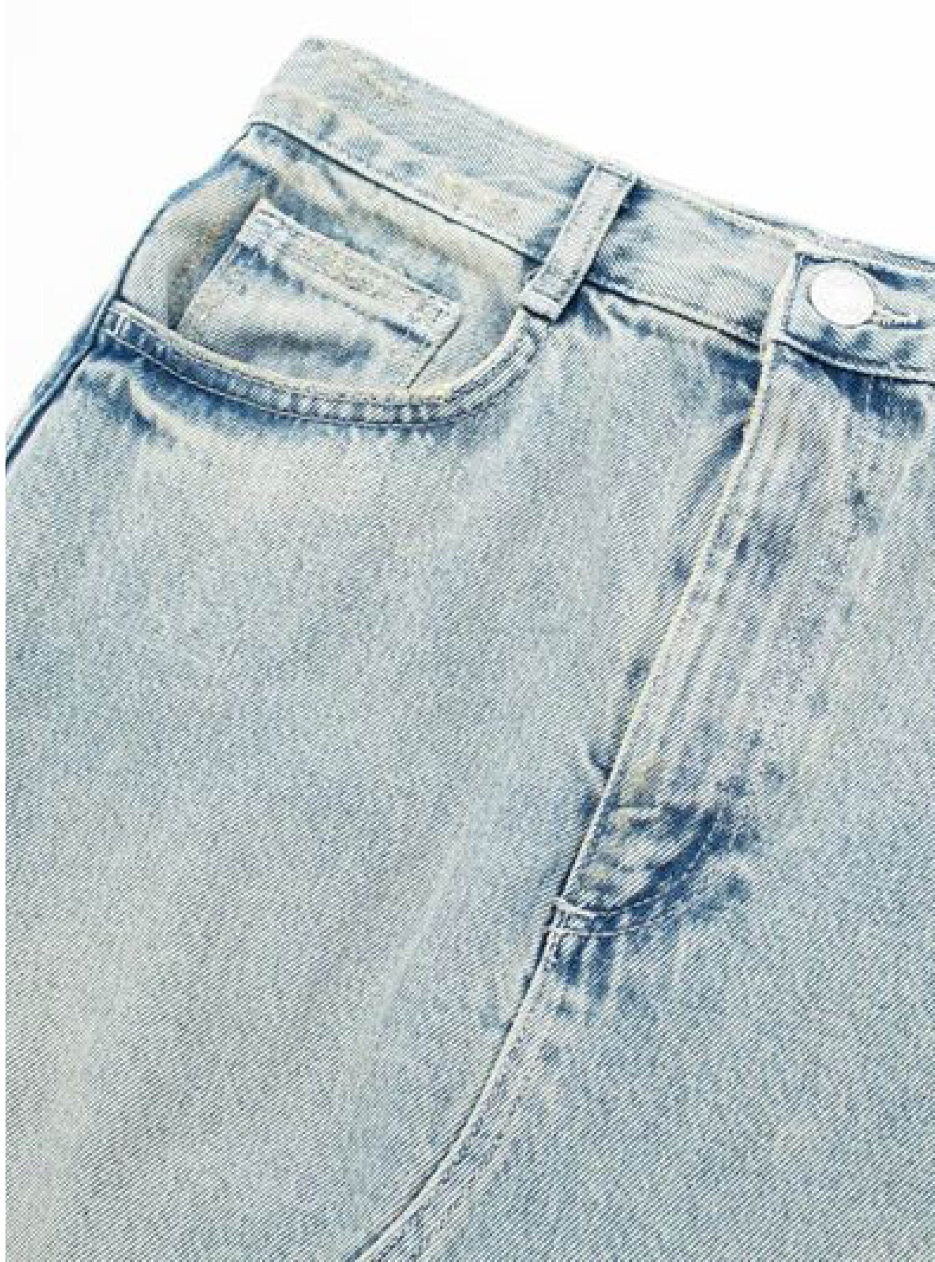 Light denim midi skirt image 2