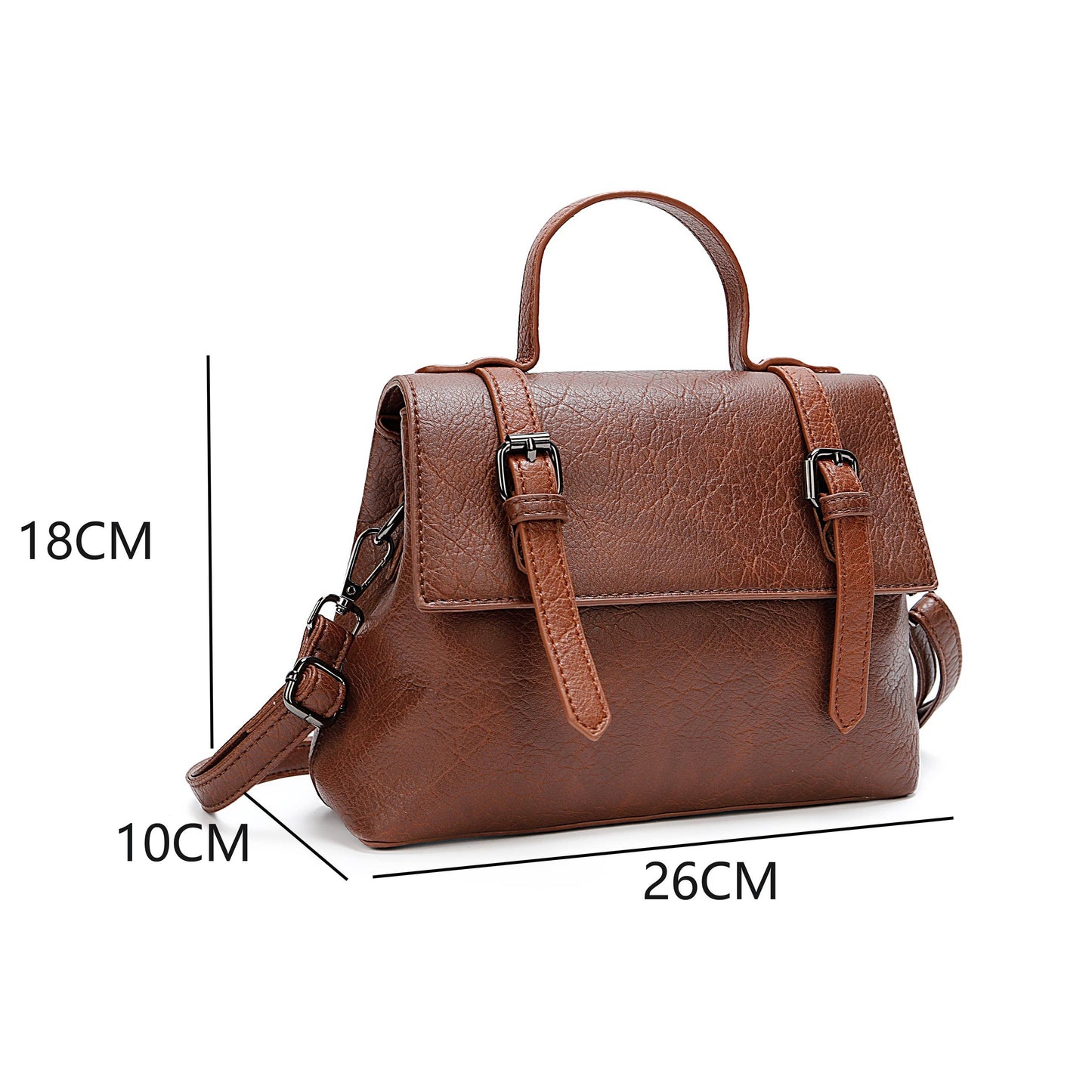 Two-toned Satchel Bag Brown
