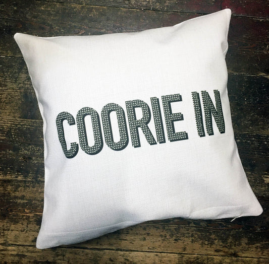 Coorie in linen cushion image 0