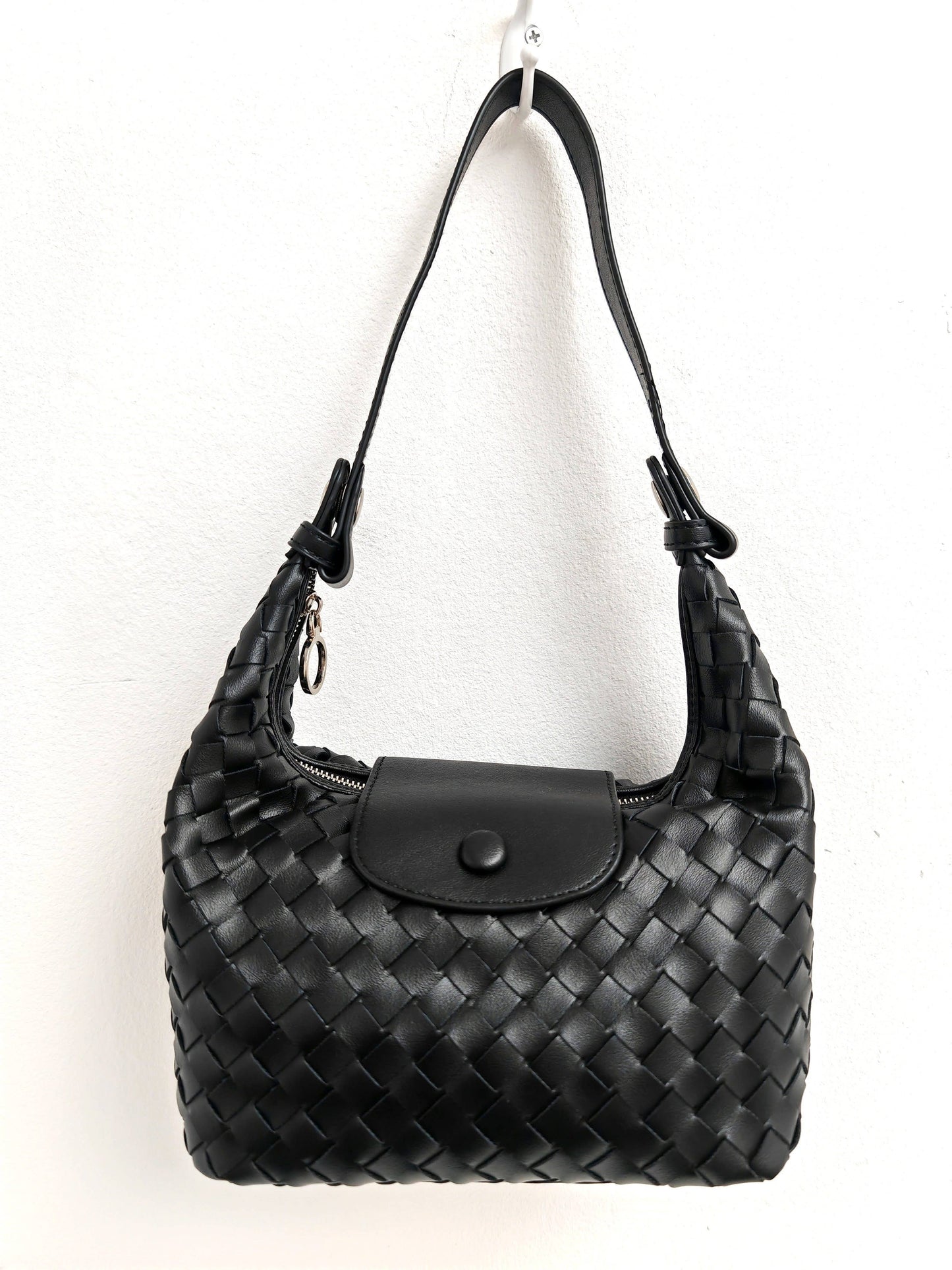 Handmade Woven Premium Pu Soft Small 3 Way Bag