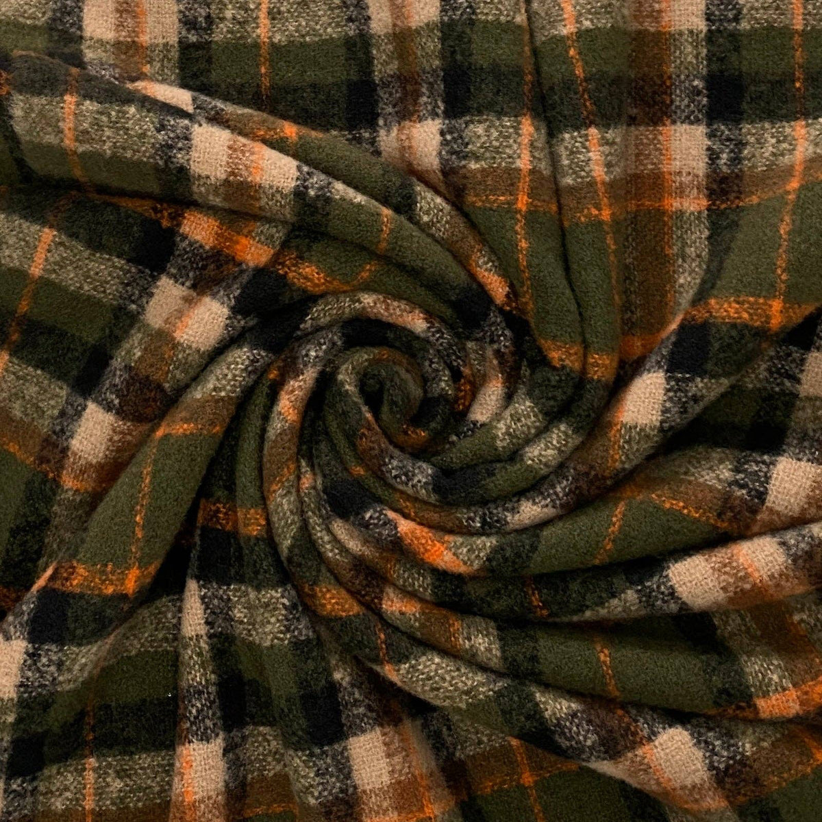 Vibrant Tartan Blanket Wrap: Army Green