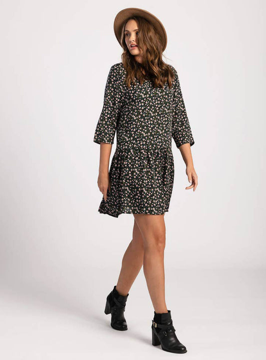 Drop Waist Dress in Ditsy Print image 0