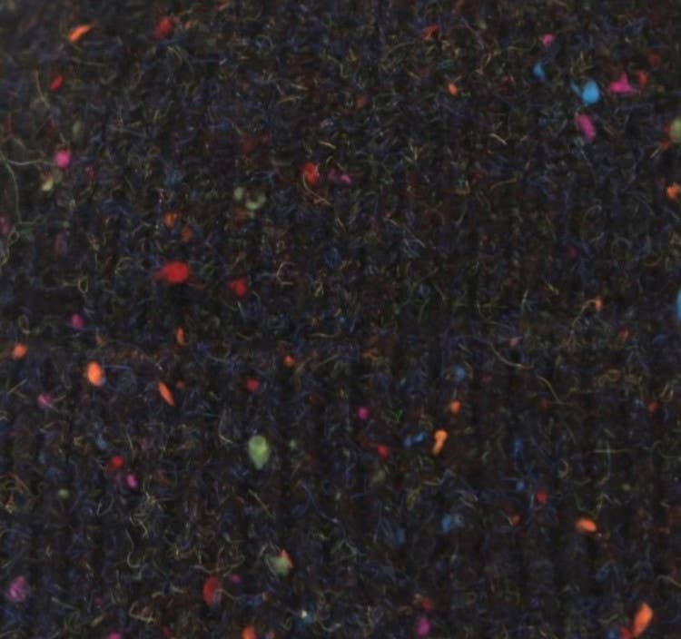Black Speckle Rib Bobble Hat