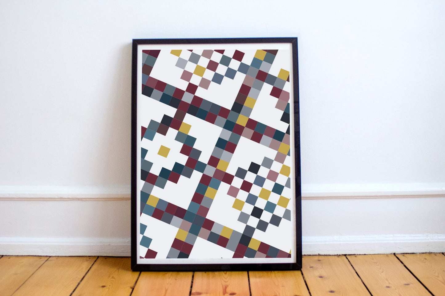 Duke poster print teal mix. - A4 image