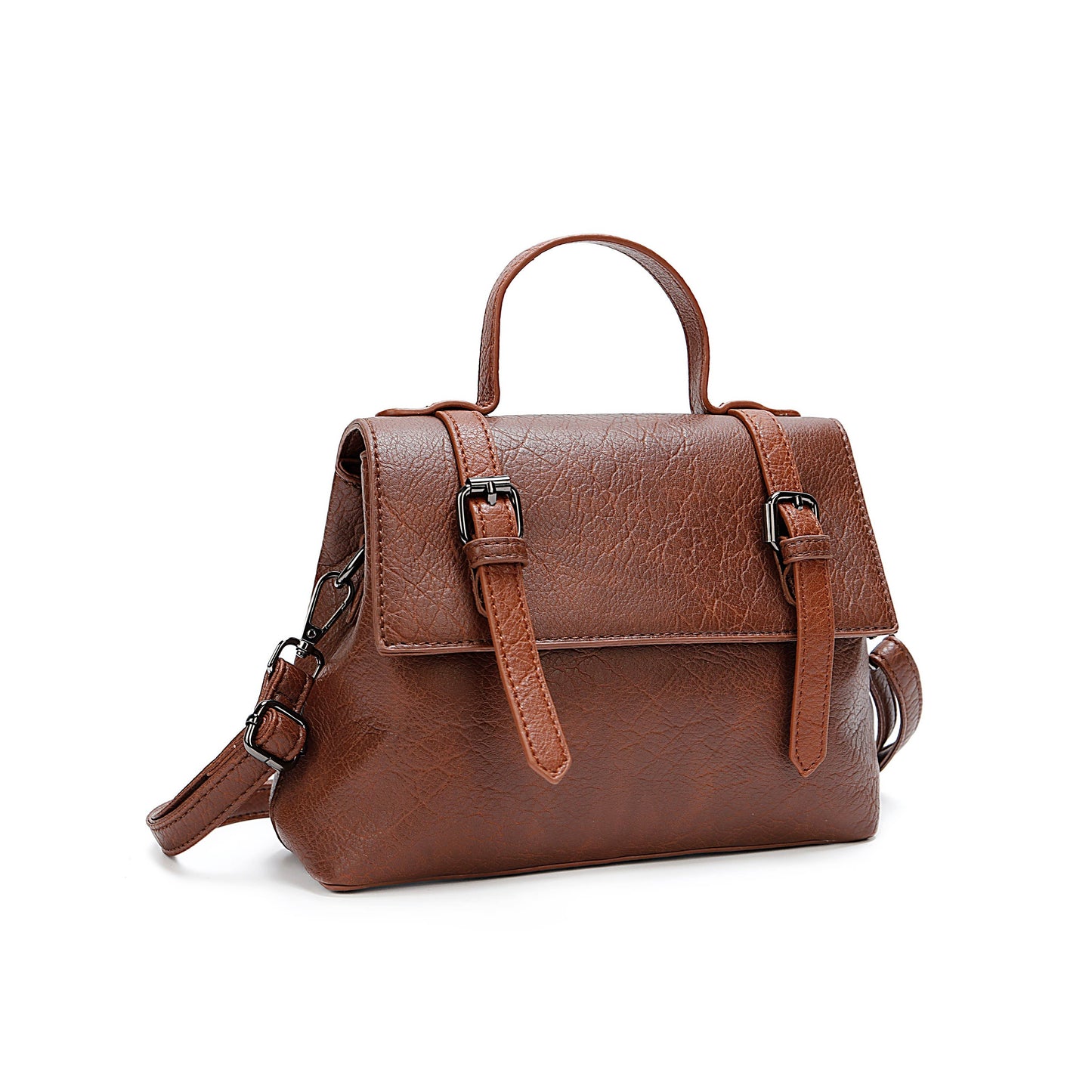 Two-toned Satchel Bag Brown