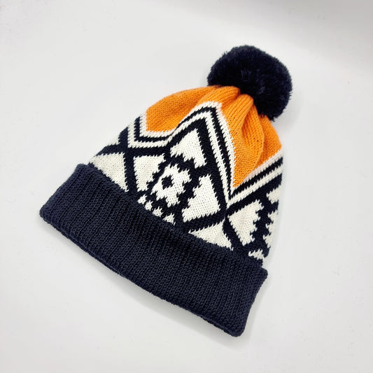 Exclusive Sanquhar pattern inspired bobble hat image 0