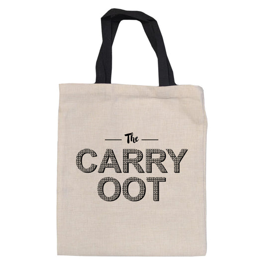 The carry oot linen style tote  bag