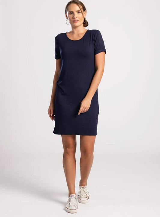 Navy T-Shirt Dress image 0