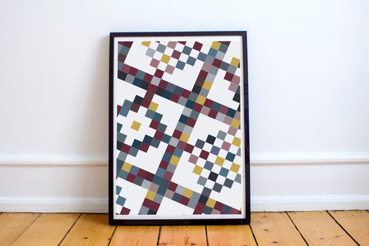 Duke poster print teal mix. image 0