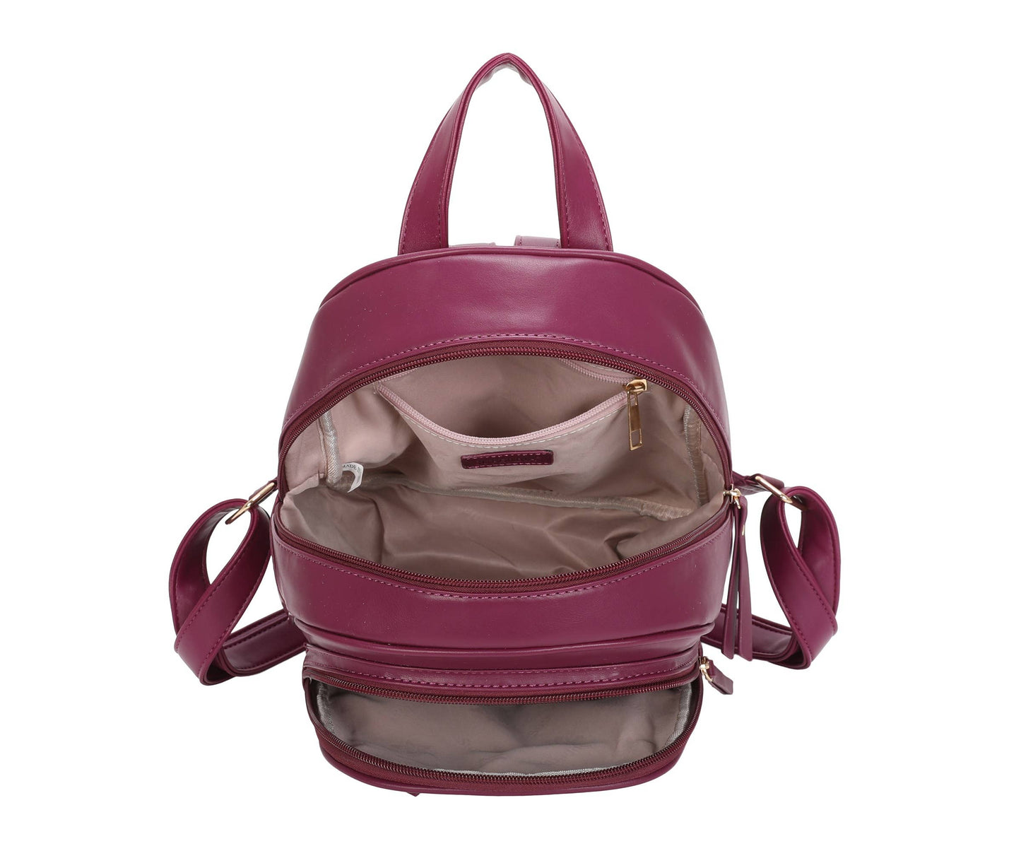 Soft Pu Medium Size  Studs Details Backpack Bag