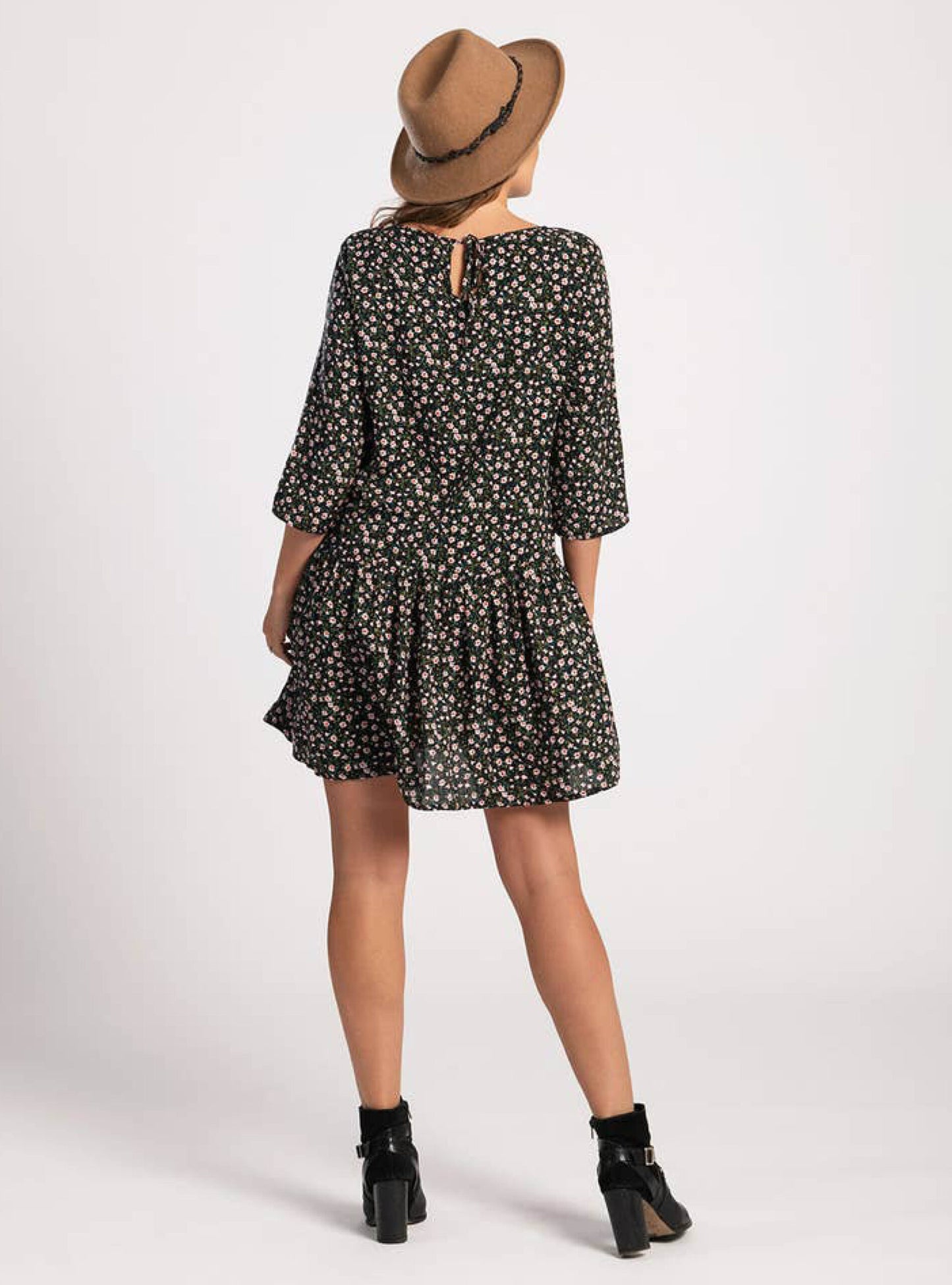Drop Waist Dress in Ditsy Print image 1