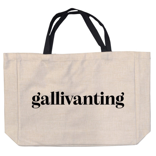 Gallivanting... linen style bag