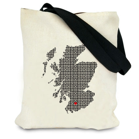 Home is where the heart is linen style tote bag