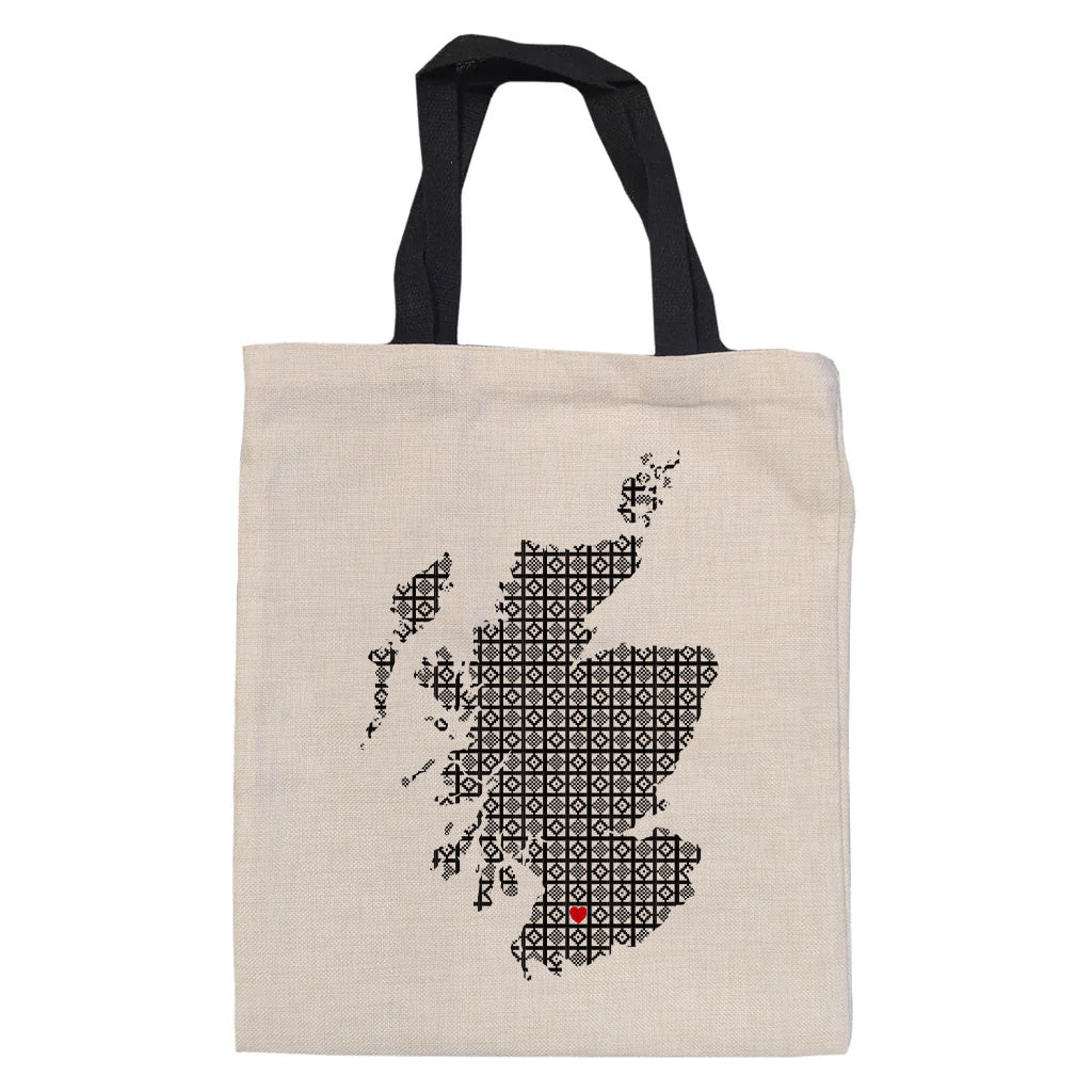 Home is where the heart is linen style tote bag