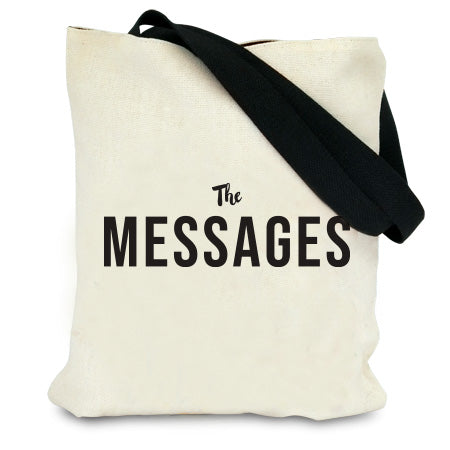 The messages linen style tote bag