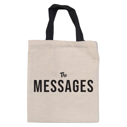 The messages linen style tote bag