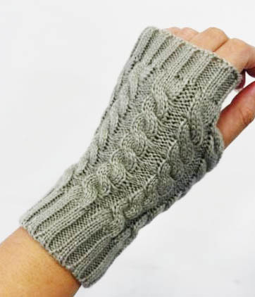 fingerless gloves grey