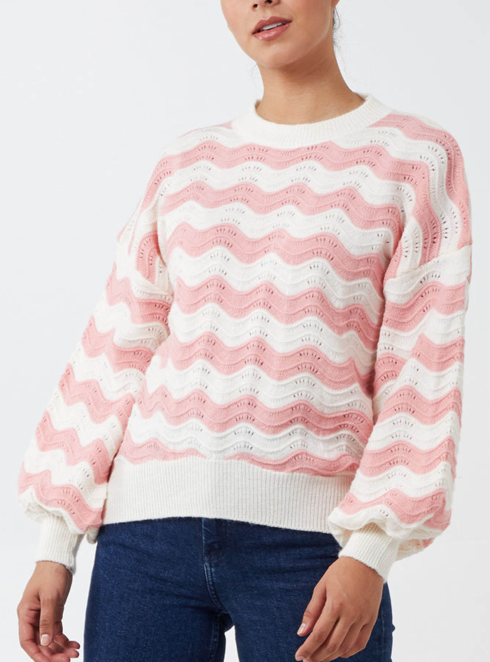 wavy knitted sweater